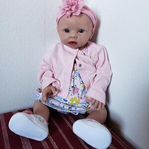 🆕20 inch Full Body Silicone Baby Dolls Girl Open Eyes Baby Stress-Relief Toy